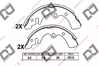 Комлект тормозных накладок DJ PARTS BS1100